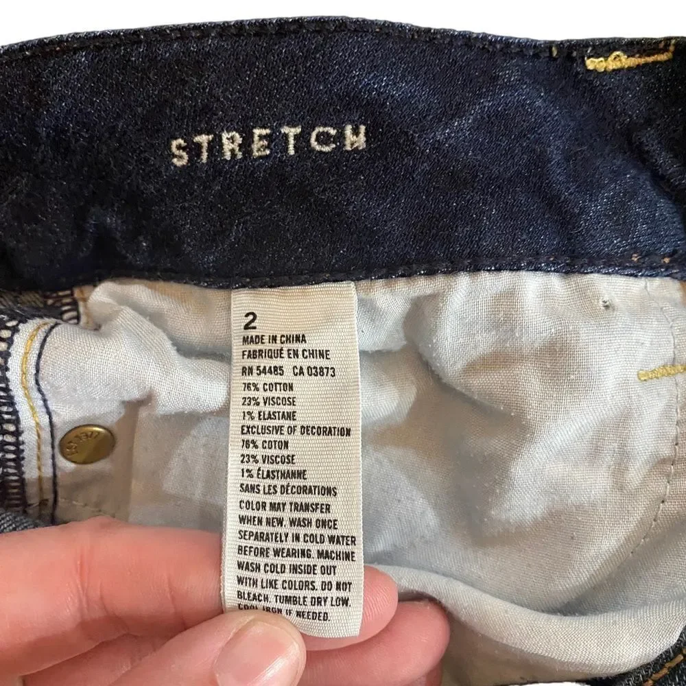 American Eagle Outfitters Stretch Jean shorts raw hem size 2 pockets